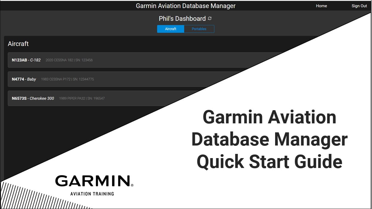 Garmin Aviation Database Manager Quick Start Video